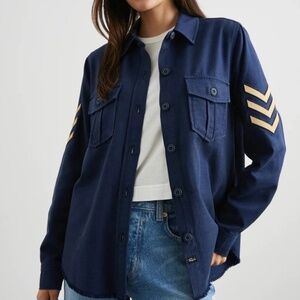 Rails Loren Army Shirt Jacket in Navy
